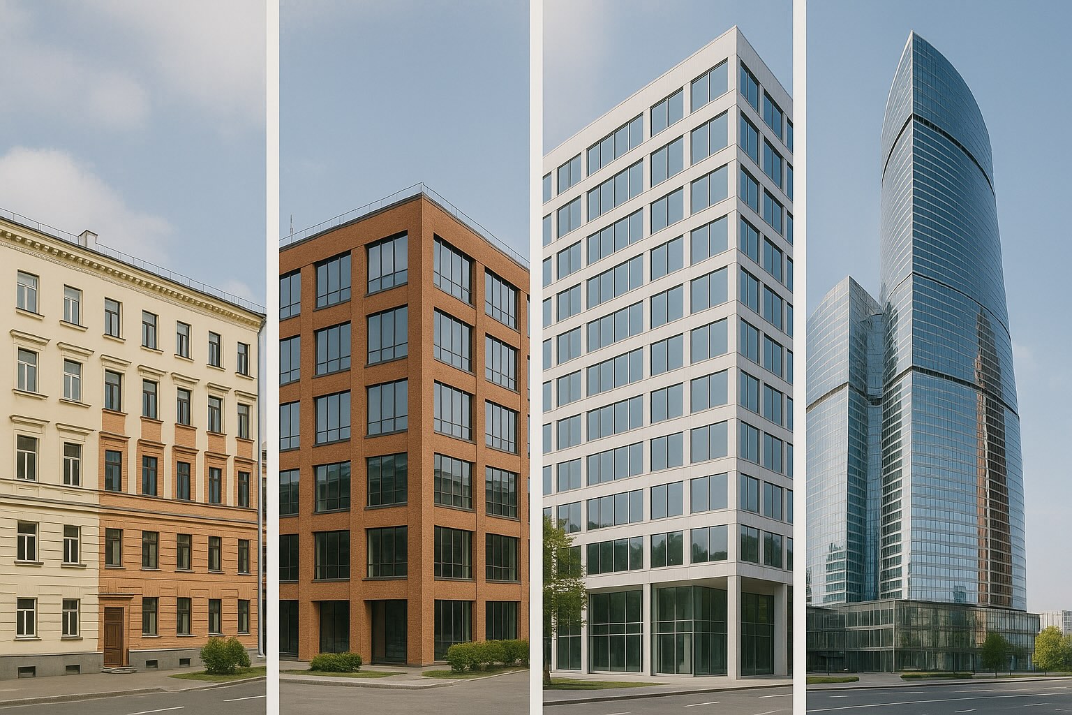 Классы бизнес-центров: A, B, C